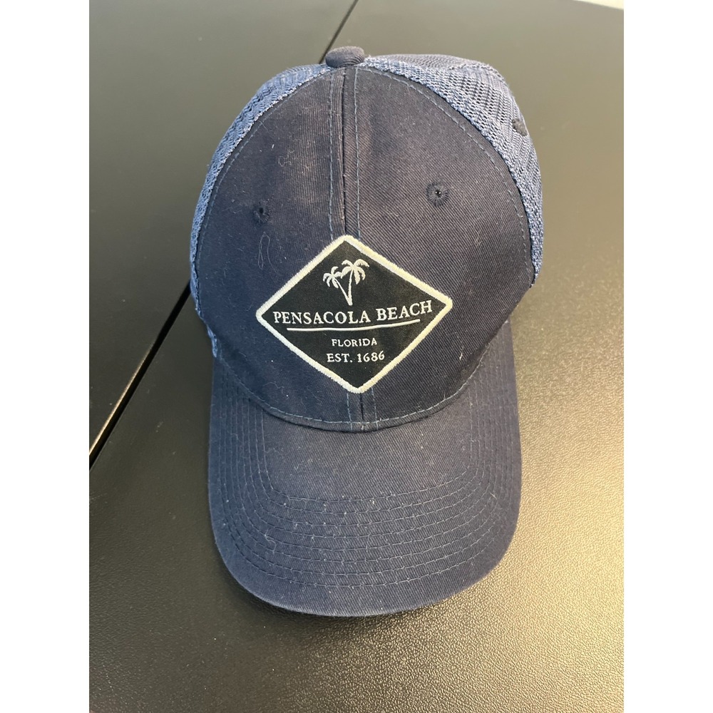 Pensacola Beach Florida Navy Blue Hat‎ Mesh Adjustable Strap Alvin's Island